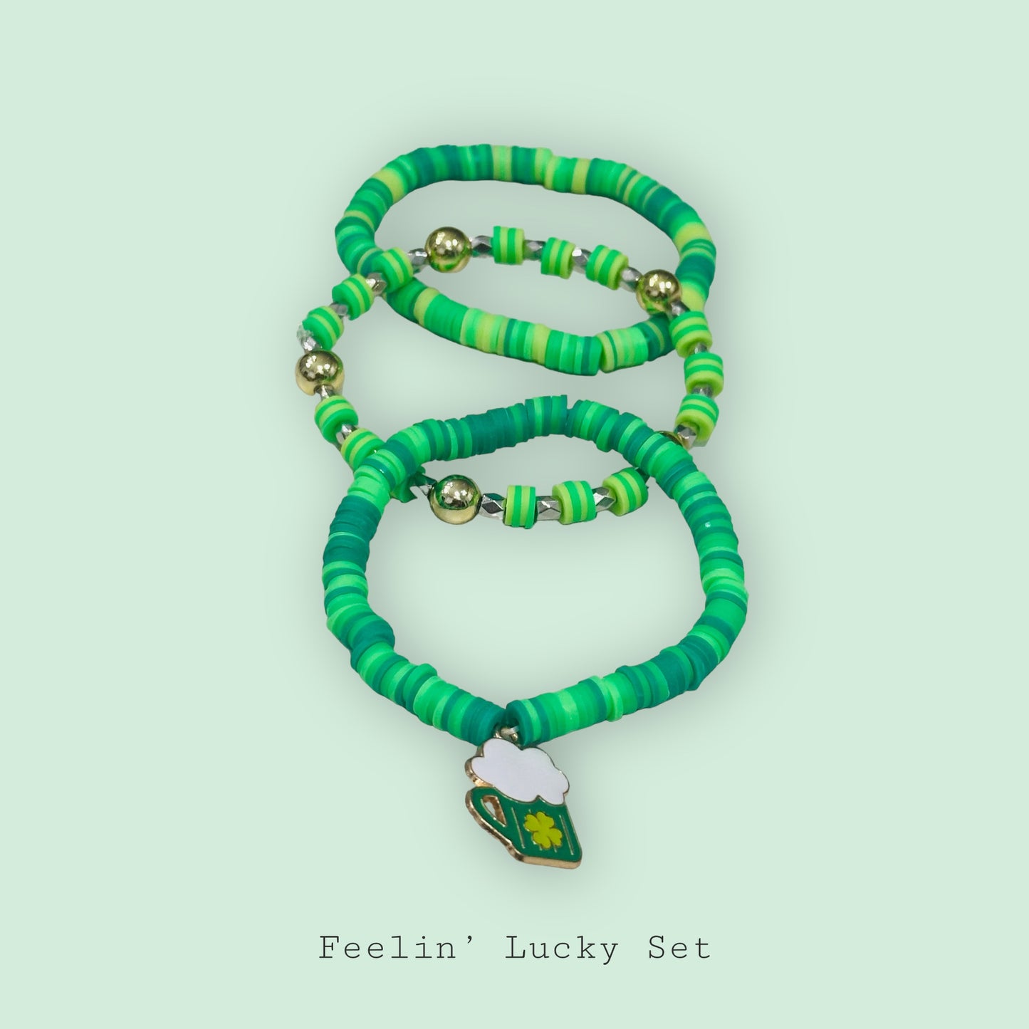 Feelin' Lucky - Green Bracelet Set